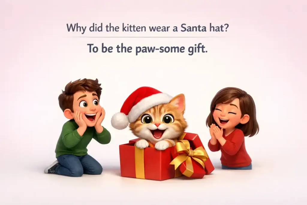 Cute Christmas Cat Jokes for Kids