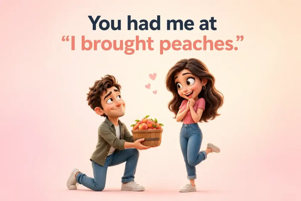 Peach Puns for Valentine's Day