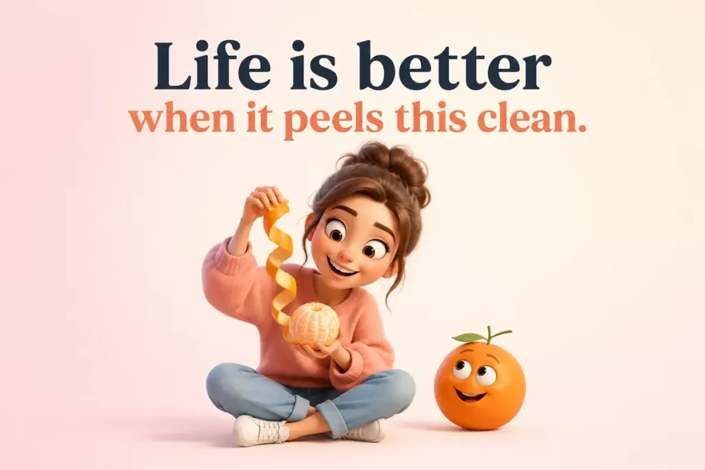 Tangerine Puns About Peeling and Segments
